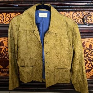 Beautiful Short Dark Chartreuse Jacket